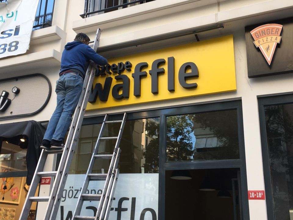 Goztepe Waffle Kutu Harf Tabela Montaj