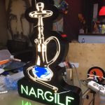 Nargıle Neon Etkılı Isıklı Kutu Harf Tabela Uretımı
